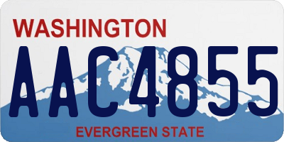 WA license plate AAC4855