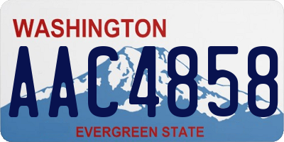 WA license plate AAC4858