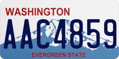 WA license plate AAC4859