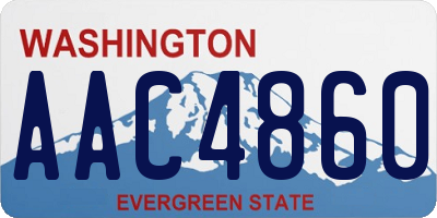 WA license plate AAC4860