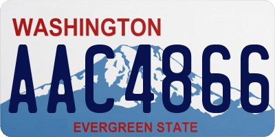 WA license plate AAC4866