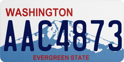 WA license plate AAC4873