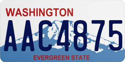 WA license plate AAC4875