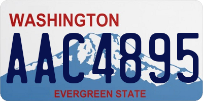 WA license plate AAC4895