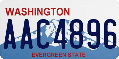 WA license plate AAC4896