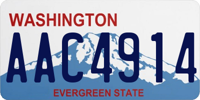 WA license plate AAC4914
