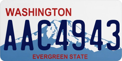 WA license plate AAC4943