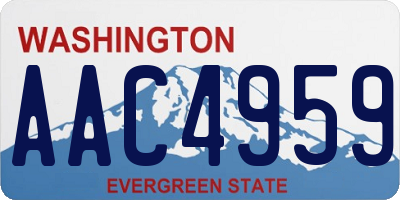 WA license plate AAC4959