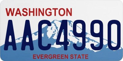 WA license plate AAC4990