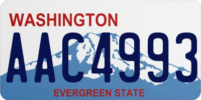 WA license plate AAC4993