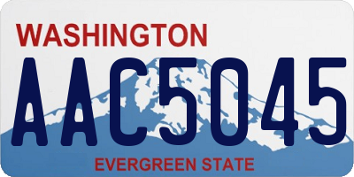WA license plate AAC5045