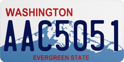 WA license plate AAC5051