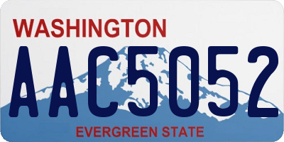 WA license plate AAC5052