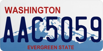 WA license plate AAC5059