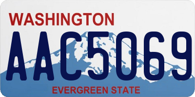 WA license plate AAC5069