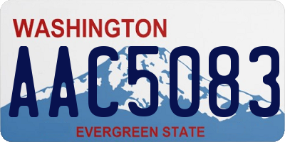 WA license plate AAC5083