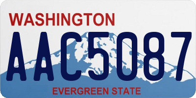 WA license plate AAC5087