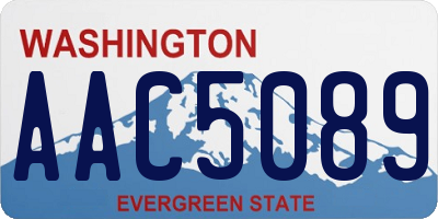 WA license plate AAC5089