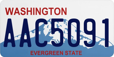 WA license plate AAC5091