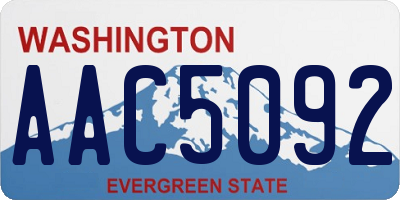 WA license plate AAC5092