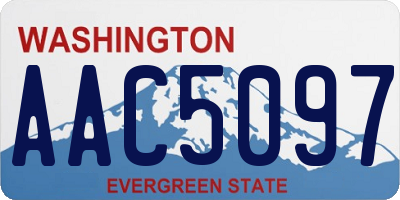 WA license plate AAC5097