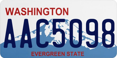 WA license plate AAC5098