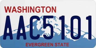 WA license plate AAC5101