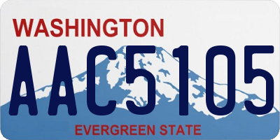 WA license plate AAC5105
