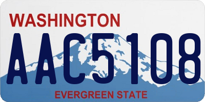 WA license plate AAC5108