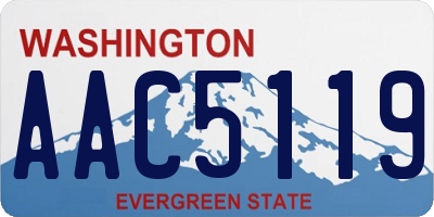 WA license plate AAC5119