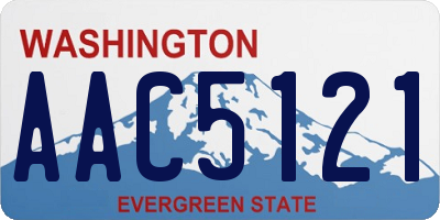WA license plate AAC5121