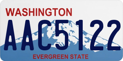 WA license plate AAC5122