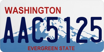 WA license plate AAC5125