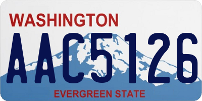 WA license plate AAC5126