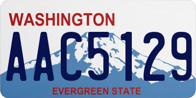 WA license plate AAC5129