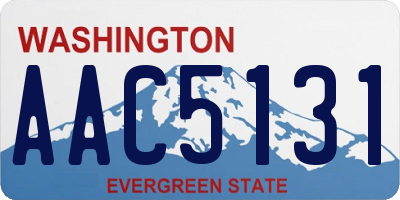 WA license plate AAC5131