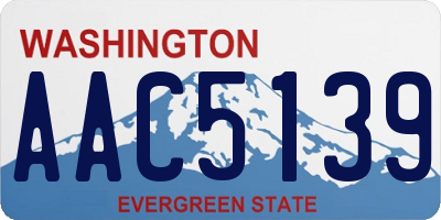 WA license plate AAC5139