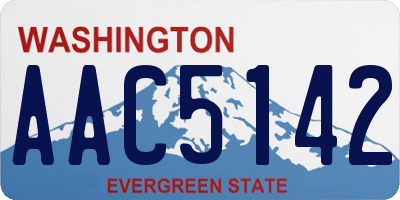 WA license plate AAC5142