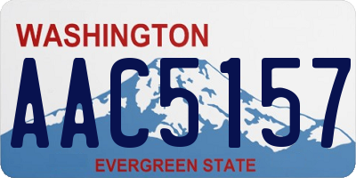WA license plate AAC5157