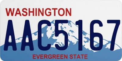 WA license plate AAC5167