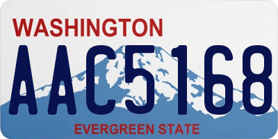 WA license plate AAC5168