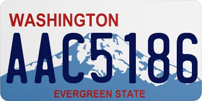 WA license plate AAC5186