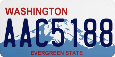 WA license plate AAC5188