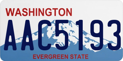 WA license plate AAC5193