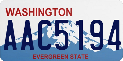 WA license plate AAC5194
