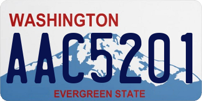 WA license plate AAC5201