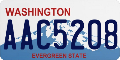 WA license plate AAC5208