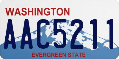 WA license plate AAC5211