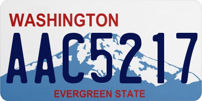 WA license plate AAC5217