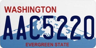 WA license plate AAC5220